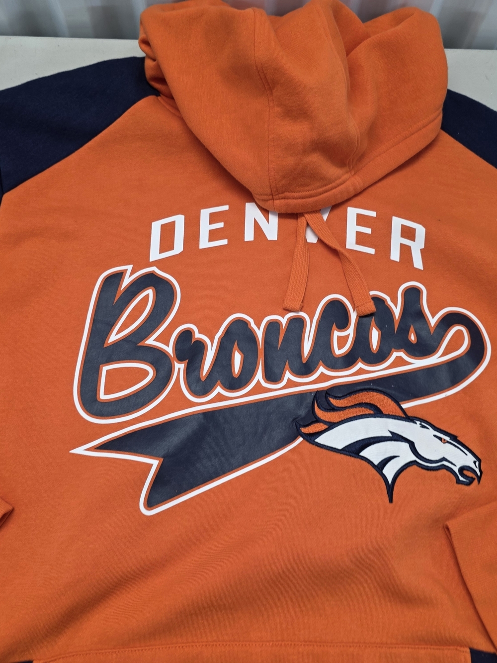 Denver Broncos Orange Hoodie Men's Size 4XL - Picture 2 of 7